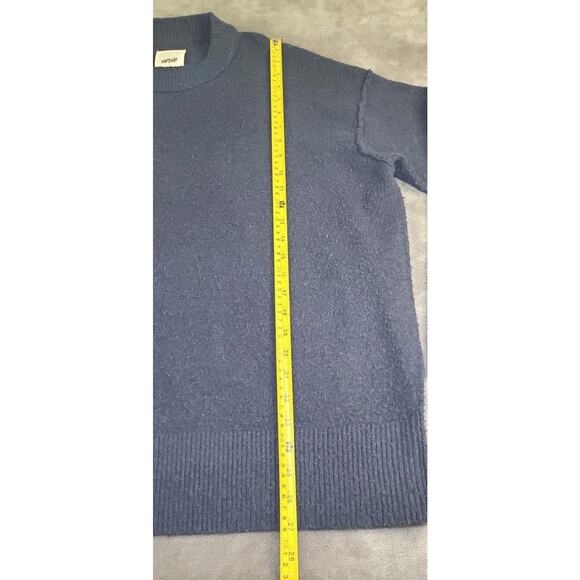 Aerie Sweater Womens Sz S Blue Knit Crew Neck Long Sleeve Oversized Ladies C18 - Picture 2 of 8